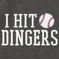 Hit a Dinger Funny Baseball Player Home Run Fun Vector Backpack