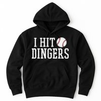 Hit a Dinger Funny Baseball Player Home Run Fun Hoodie