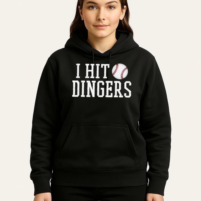 Hit a Dinger Funny Baseball Player Home Run Fun Hoodie