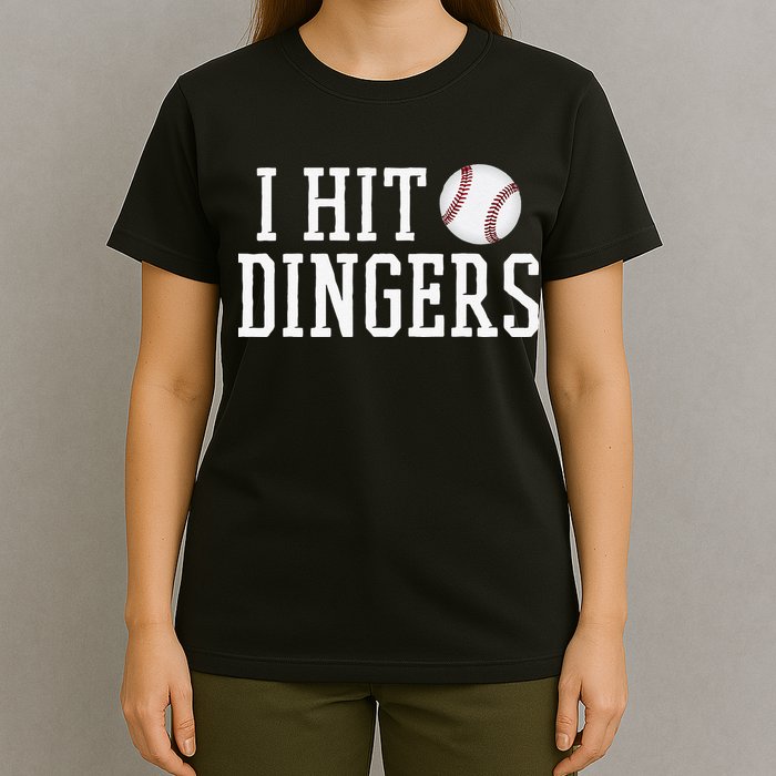 Hit a Dinger Funny Baseball Player Home Run Fun T-Shirt