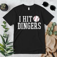 Hit a Dinger Funny Baseball Player Home Run Fun Premium T-Shirt