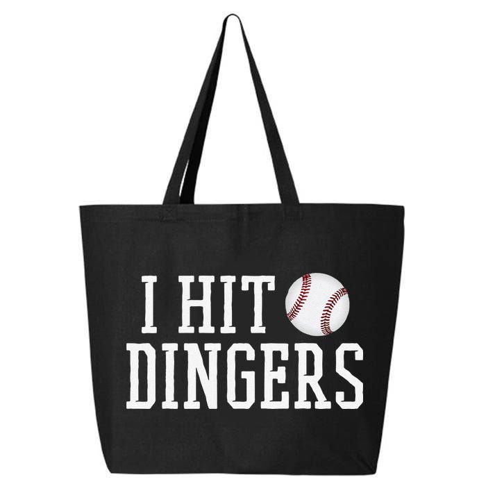 Hit a Dinger Funny Baseball Player Home Run Fun 25L Jumbo Tote