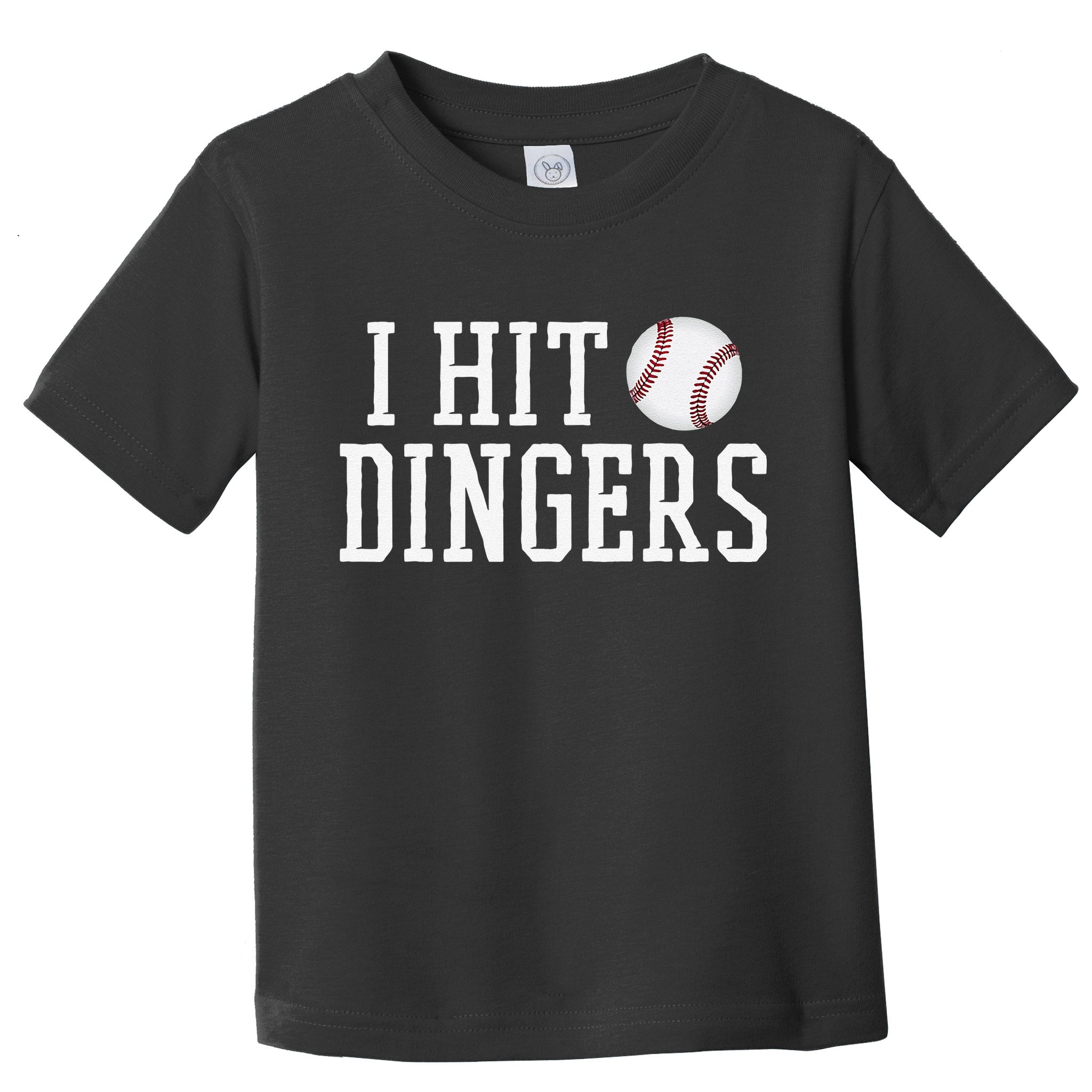 Hit a Dinger Funny Baseball Player Home Run Fun Toddler T-Shirt