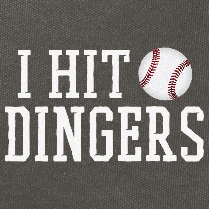 Hit a Dinger Funny Baseball Player Home Run Fun Cotton Canvas Backpack