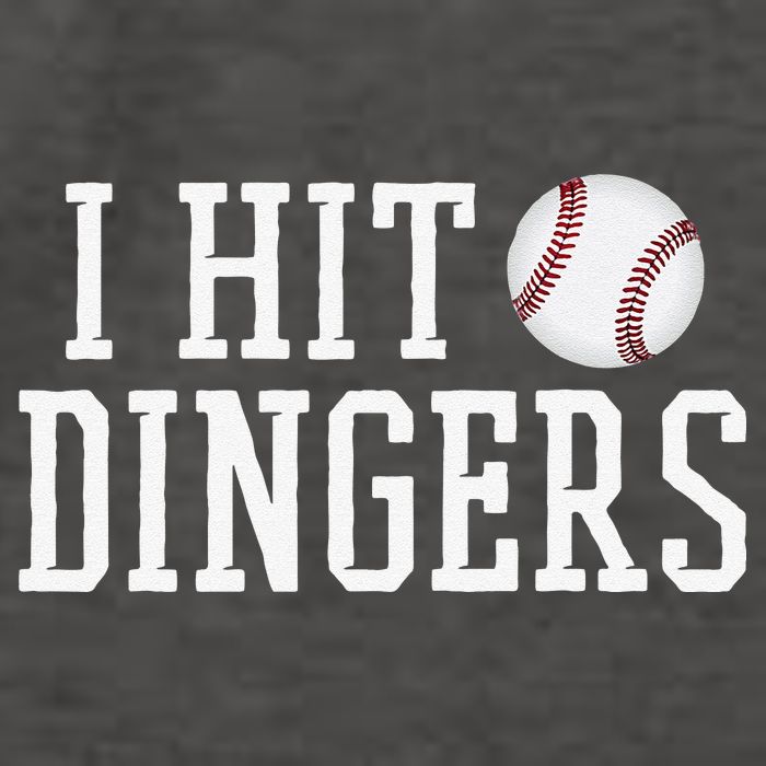 Hit a Dinger Funny Baseball Player Home Run Fun Vector Backpack