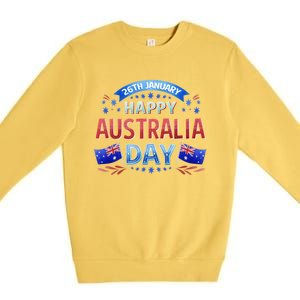 Happy Australia Daygreat Gift Celebrate Happy Australia Day Gift Premium Crewneck Sweatshirt