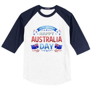 Happy Australia Daygreat Gift Celebrate Happy Australia Day Gift Baseball Sleeve Shirt