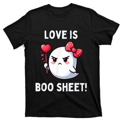 Humorous Antivalentines Day Love Is Boo Sheet T-Shirt