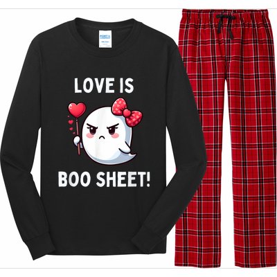 Humorous Antivalentines Day Love Is Boo Sheet Long Sleeve Pajama Set