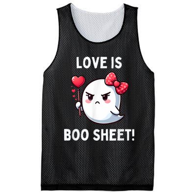 Humorous Antivalentines Day Love Is Boo Sheet Mesh Reversible Basketball Jersey Tank