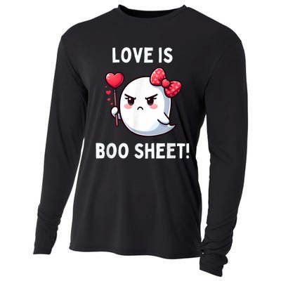 Humorous Antivalentines Day Love Is Boo Sheet Cooling Performance Long Sleeve Crew