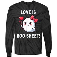 Humorous Antivalentines Day Love Is Boo Sheet Tie-Dye Long Sleeve Shirt