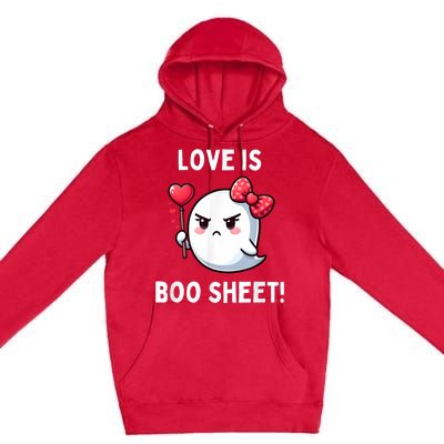 Humorous Antivalentines Day Love Is Boo Sheet Premium Pullover Hoodie