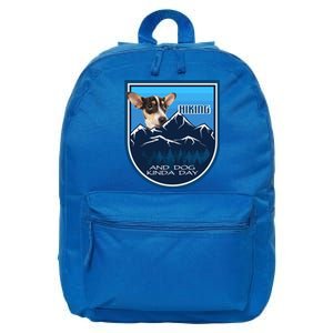 Hiking And Dog Kinda Day Rat Terrier Gift 16 in Basic Backpack