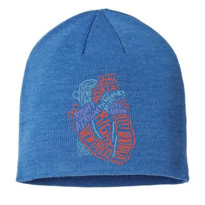 Heart Anatomy Doctor Medical Cardiovascular Biology Student Gift Sustainable Beanie