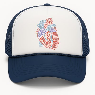 Heart Anatomy Doctor Medical Cardiovascular Biology Student Gift Trucker Hat