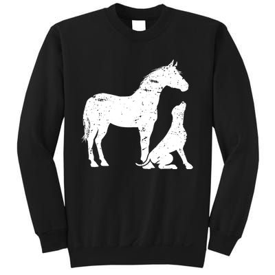 Horse And Dog Motif For Women And Men Horse Dog Lover Gift Sweatshirt