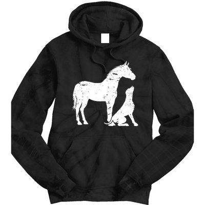 Horse And Dog Motif For Women And Men Horse Dog Lover Gift Tie Dye Hoodie