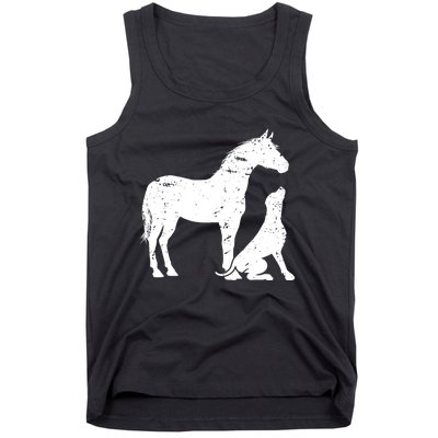 Horse And Dog Motif For Women And Men Horse Dog Lover Gift Tank Top