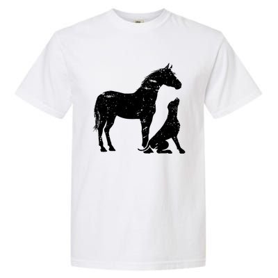 Horse And Dog Motif For Women And Men Horse Dog Lover Gift Garment-Dyed Heavyweight T-Shirt