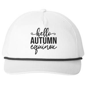 Hello Autumn Equinox Graphic Snapback Five-Panel Rope Hat