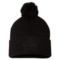 Hello Autumn Equinox Graphic Pom Pom 12in Knit Beanie