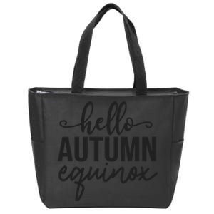 Hello Autumn Equinox Graphic Zip Tote Bag