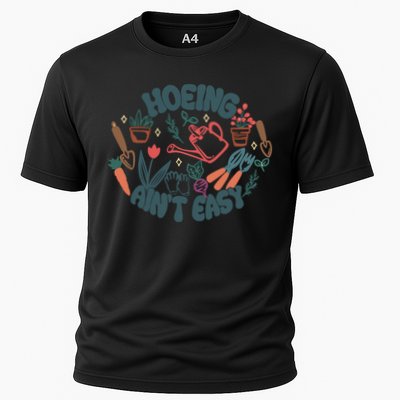 Hoeing AinT Easy Funny Gardening Plant Lover Gardener Performance Shirt