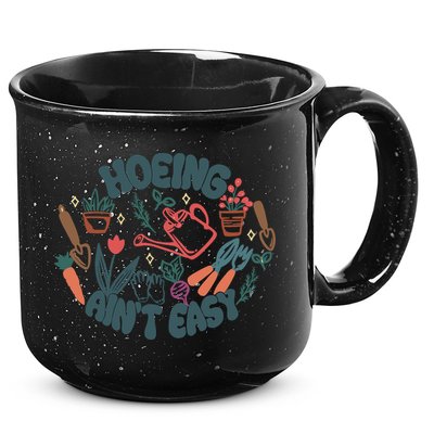 Hoeing AinT Easy Funny Gardening Plant Lover Gardener 15oz Campfire Ceramic Mug