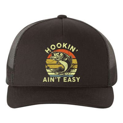 Hooking Aint Easy Humor Fishing Yupoong Adult 5-Panel Trucker Hat