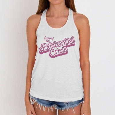 Having An Existential Crisis Women's Knotted Racerback Tank