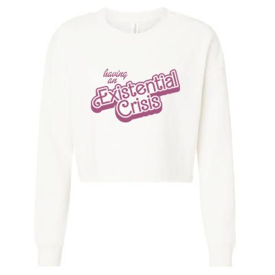 Having An Existential Crisis Cropped Pullover Crew