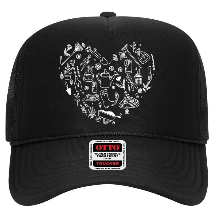 Hoeing AinT Easy Gift For Gardeners High Crown Mesh Back Trucker Hat