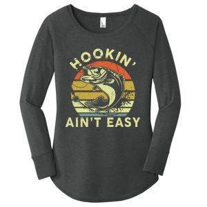 Hooking Aint Easy Women Funny Women's Perfect Tri Tunic Long Sleeve Shirt