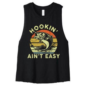 Hooking Aint Easy Women Funny Women's Racerback Cropped Tank