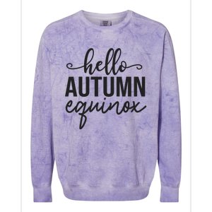 Hello Autumn Equinox Graphic Colorblast Crewneck Sweatshirt