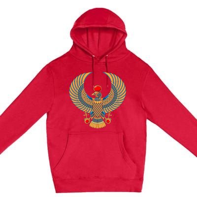 Horus Ancient Egyptian Falcon Hieroglyph Egypt God Mythology Premium Pullover Hoodie