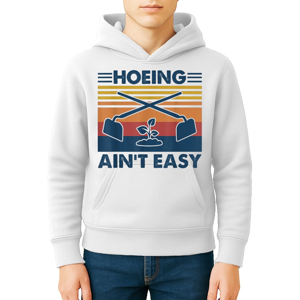 Hoeing Ain’t Easy Vintage Kids Hoodie