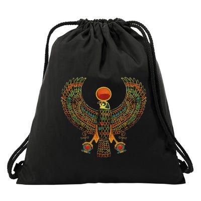 Horus Ancient Egyptian Falcon Hieroglyph Drawstring Bag