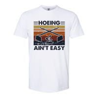 Hoeing AinT Easy Funny Vintage Gardening Lover Gardener Softstyle CVC T-Shirt