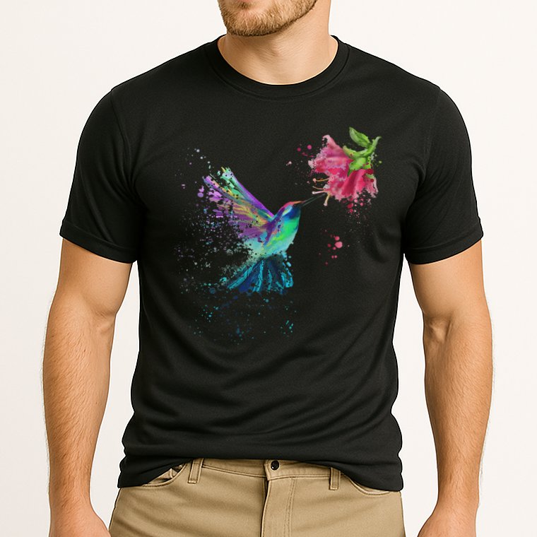 Hummingbird And Flower Bird Watcher Hummingbird Lover Performance Shirt
