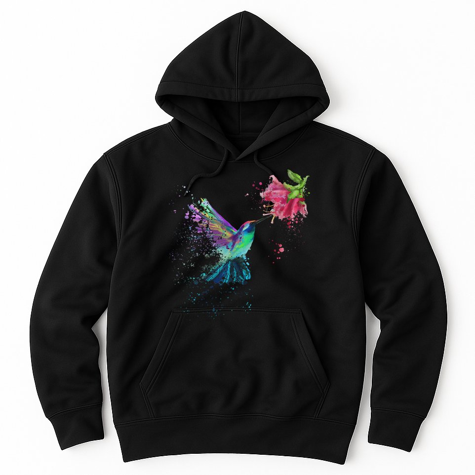 Hummingbird And Flower Bird Watcher Hummingbird Lover Hoodie