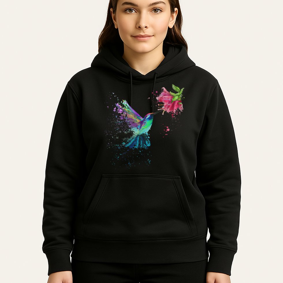 Hummingbird And Flower Bird Watcher Hummingbird Lover Hoodie