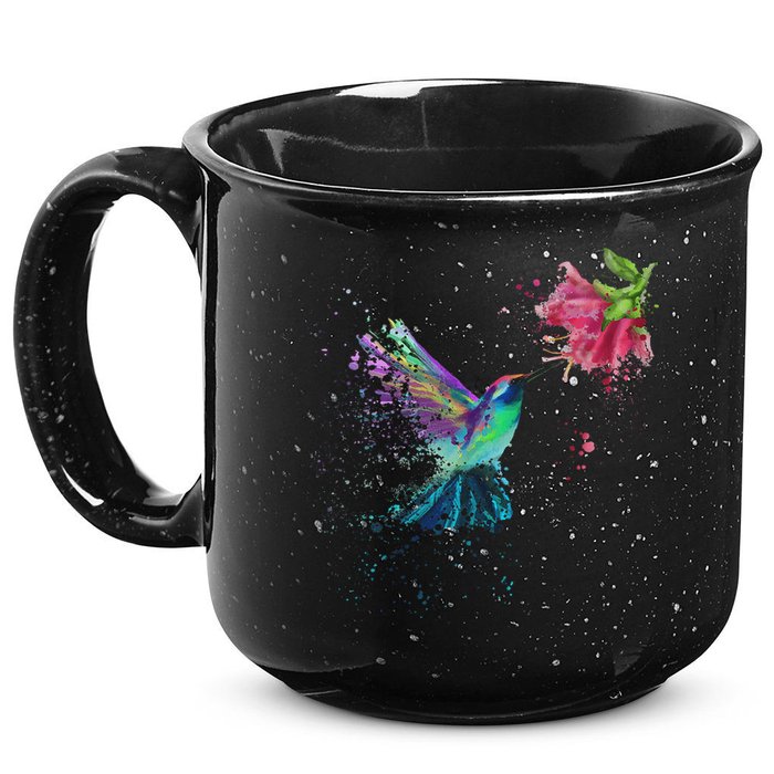 Hummingbird And Flower Bird Watcher Hummingbird Lover 15oz Campfire Ceramic Mug