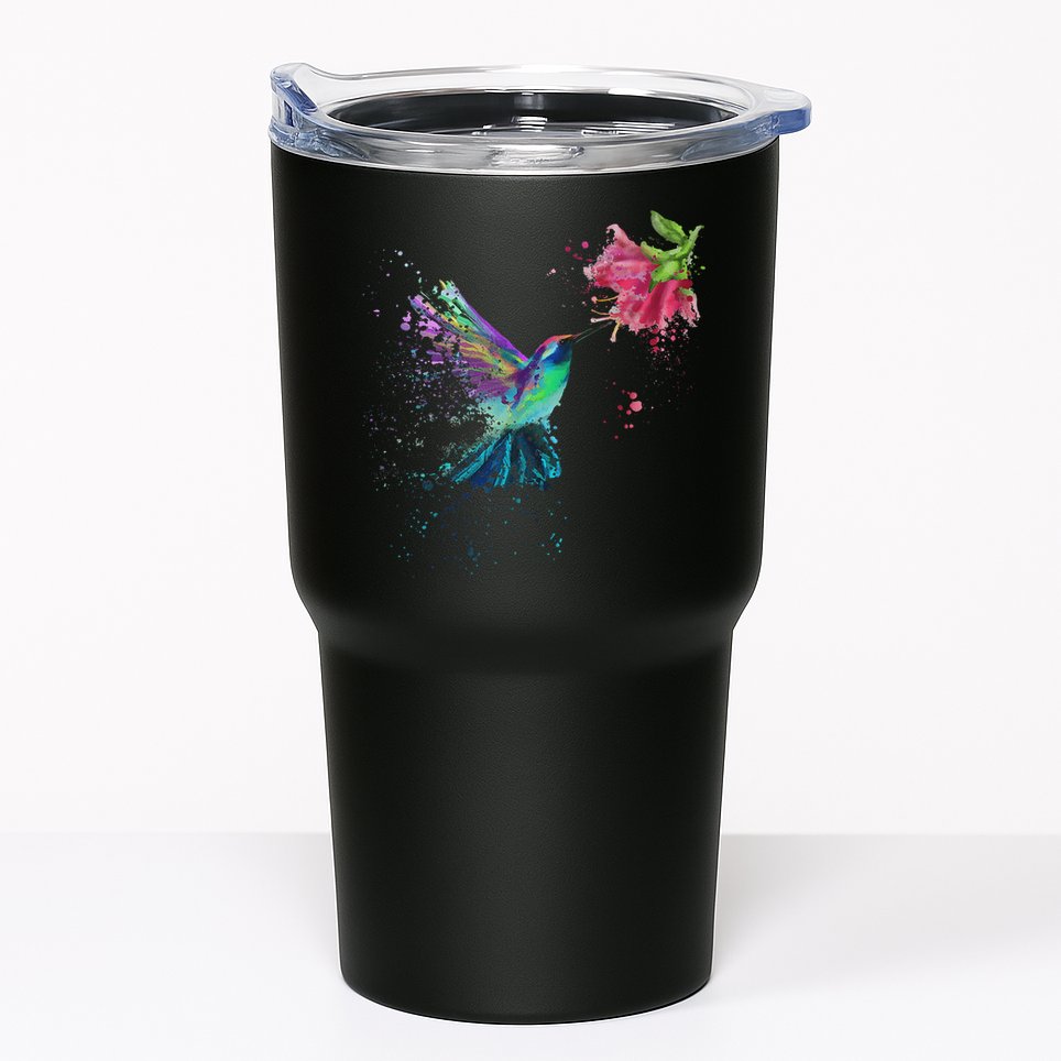 Hummingbird And Flower Bird Watcher Hummingbird Lover Tumbler