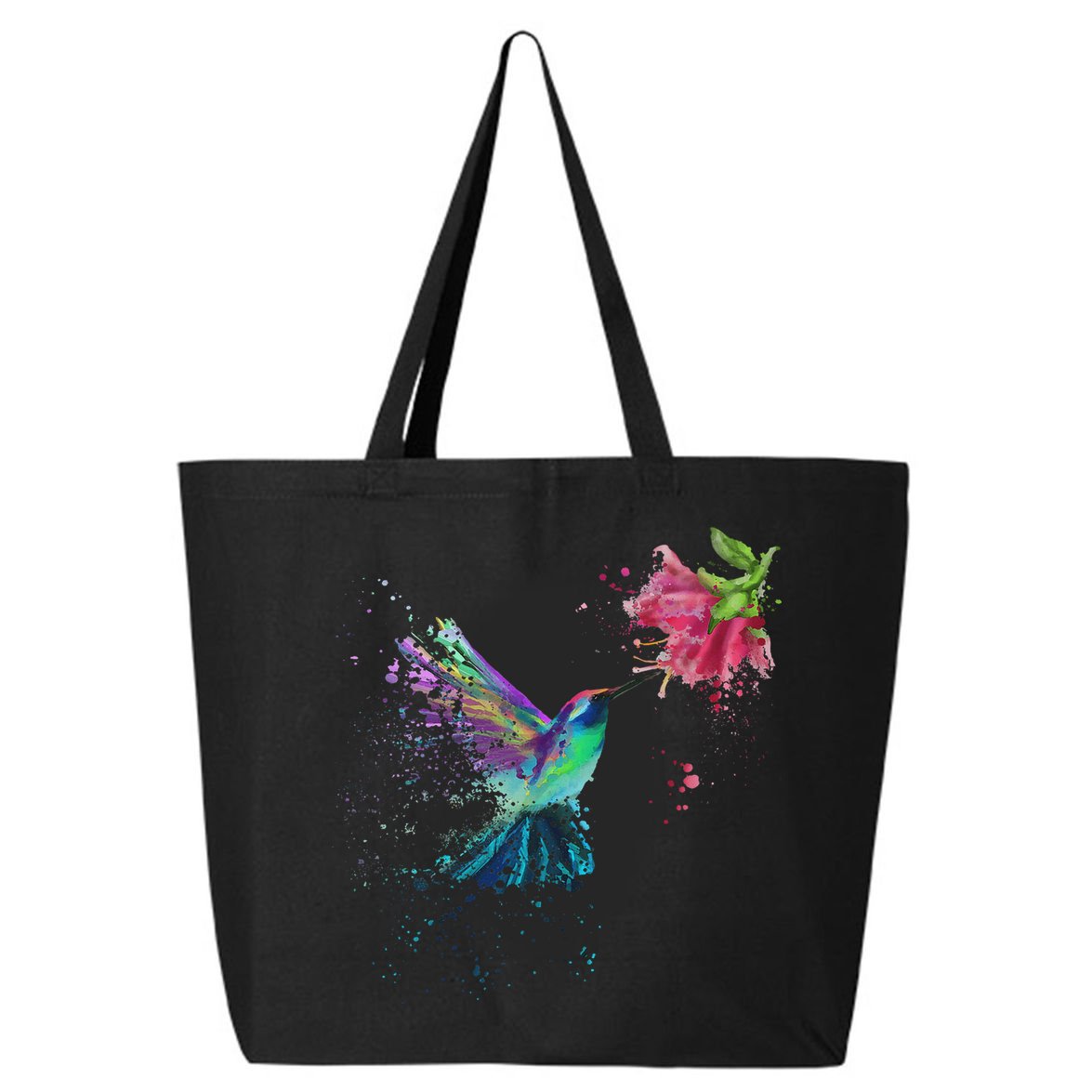 Hummingbird And Flower Bird Watcher Hummingbird Lover 25L Jumbo Tote