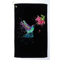 Hummingbird And Flower Bird Watcher Hummingbird Lover Golf Towel