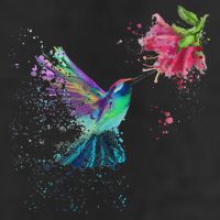 Hummingbird And Flower Bird Watcher Hummingbird Lover Golf Towel