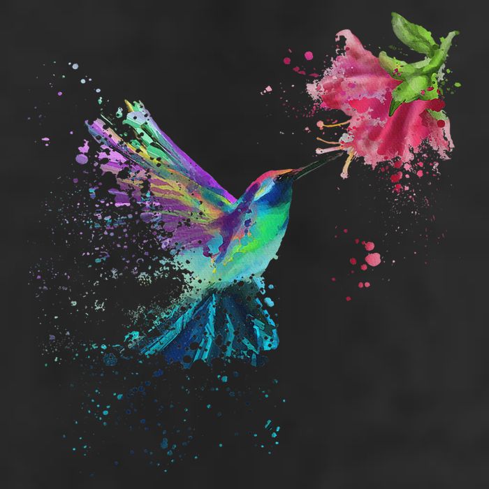 Hummingbird And Flower Bird Watcher Hummingbird Lover Golf Towel