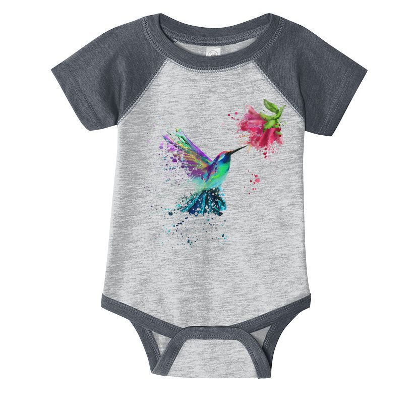Hummingbird And Flower Bird Watcher Hummingbird Lover Infant Baby Jersey Bodysuit
